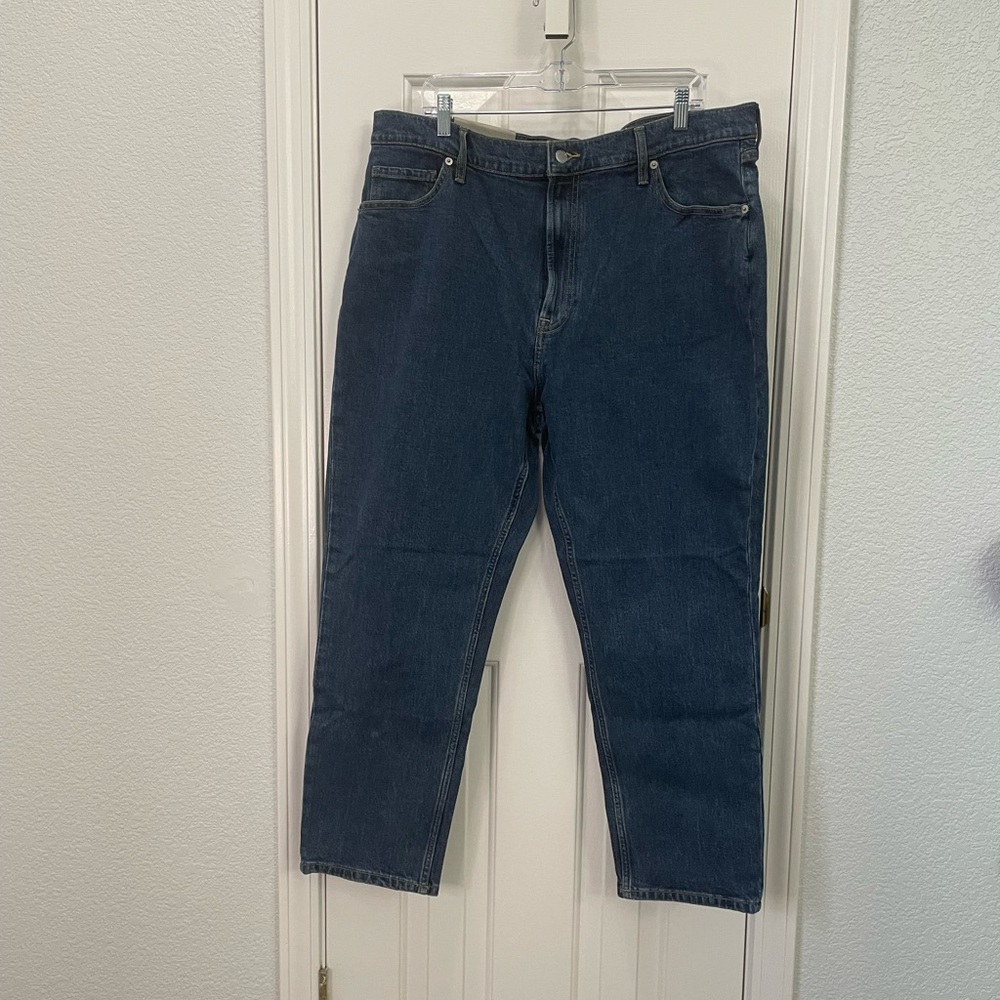 Everlane Straight Dark Blue Jeans (Women)